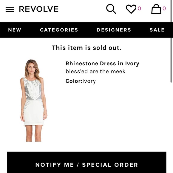 Revolve Blessed Are The Meek Ivory Crepe Beaded Sequin Studded Embellished Dress - Picture 2 of 9